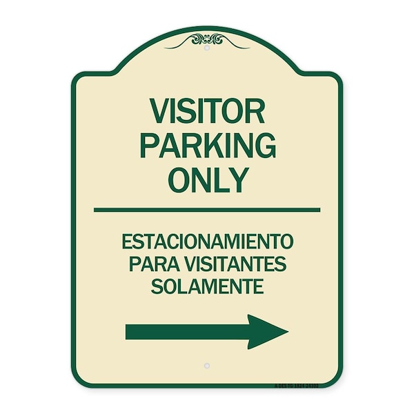 Signmission Bilingual Reserved Parking Visitor Parking Only Estacionamiento Para Visitantes, A-DES-TG-1824-24302 A-DES-TG-1824-24302 - main